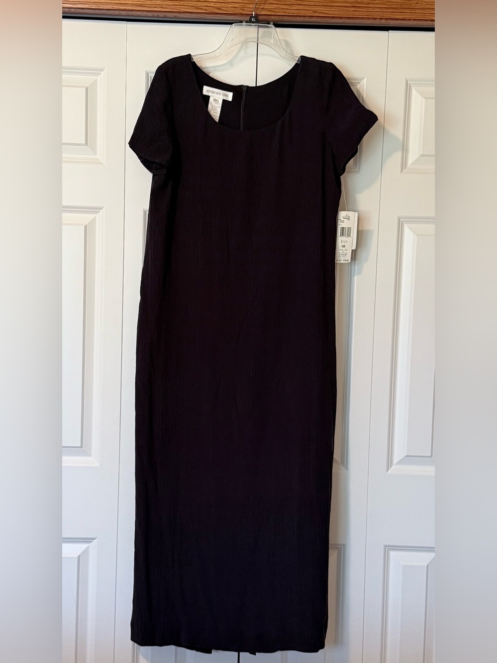 Classic Black Short-Sleeve Maxi Dress by Jones New York